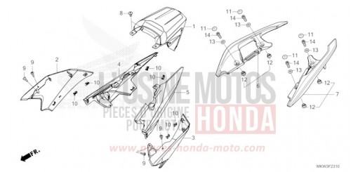 MOULURE DE SIEGE NC750XAM de 2021